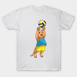 Cat as Volleyball player with Volleyball T-Shirt